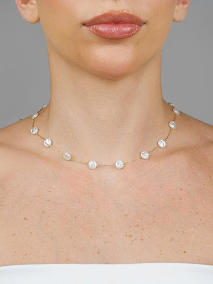 Colar Pérola Banho Ouro 18k