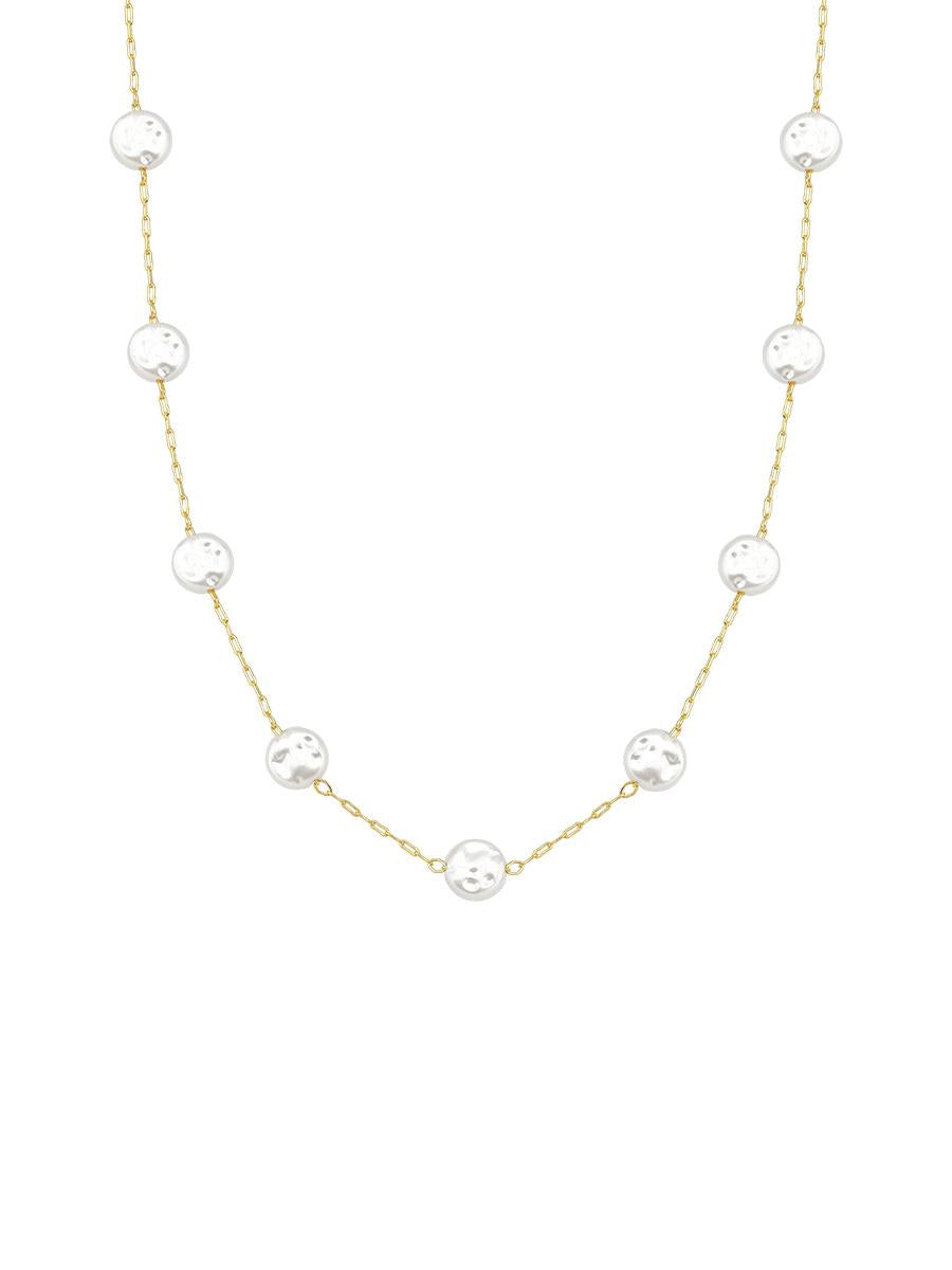Colar Pérola Banho Ouro 18k