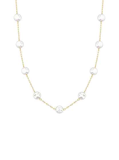 Colar Pérola Banho Ouro 18k